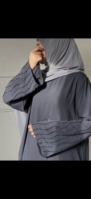 Abaya diamanta bleu marine